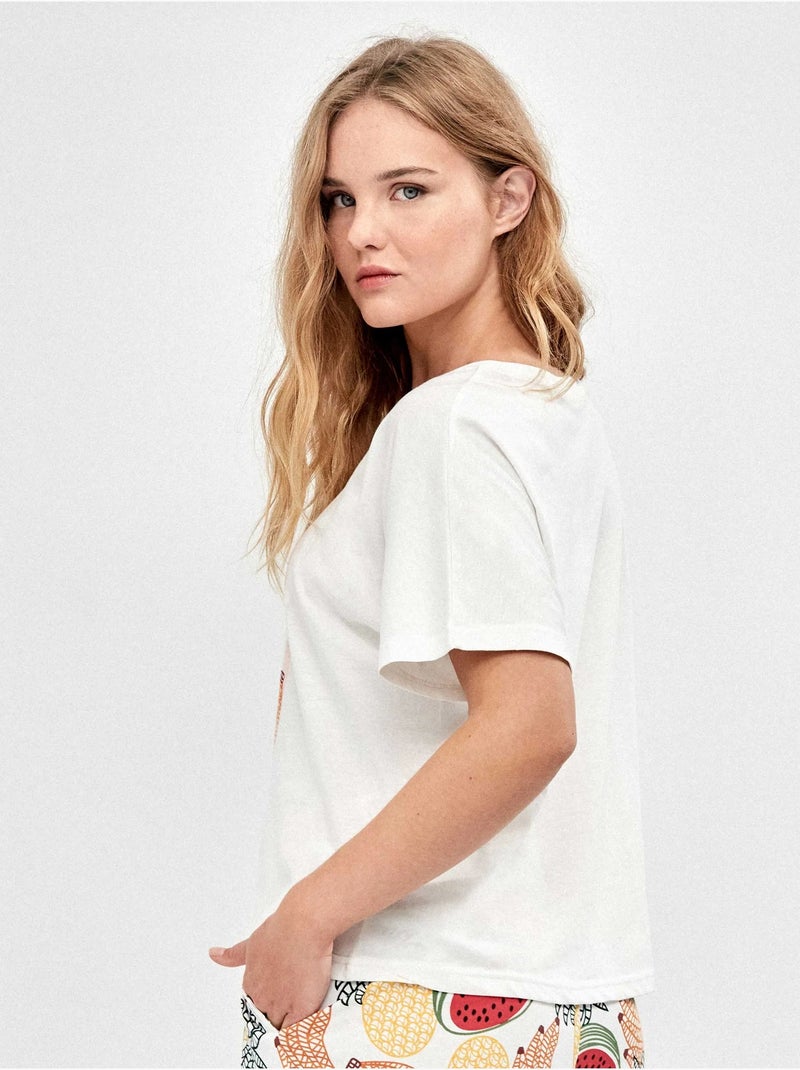 Pyjama imprimé collection frida Blanc - Kiabi