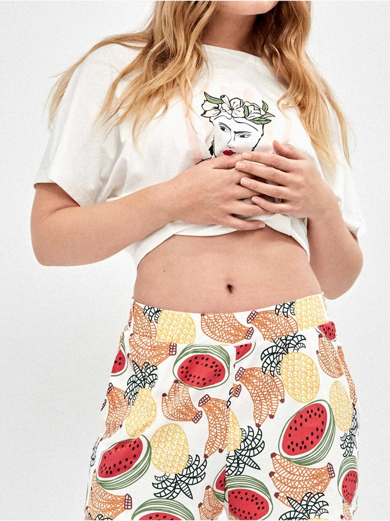 Pyjama imprimé collection frida Blanc - Kiabi
