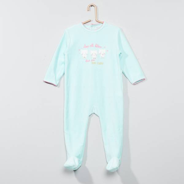 Pyjama Imprime En Velours Bebe Fille Kiabi 10 00