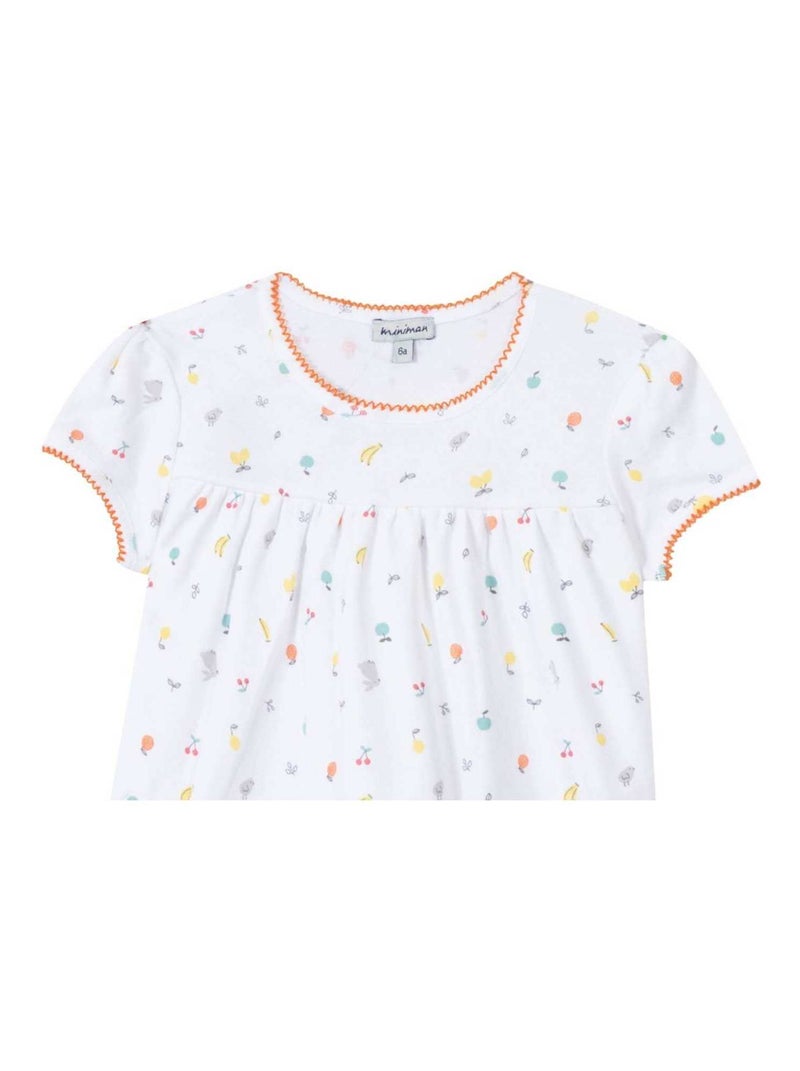 Pyjama Imprimé Oeko-tex 'miniman' Blanc - Kiabi