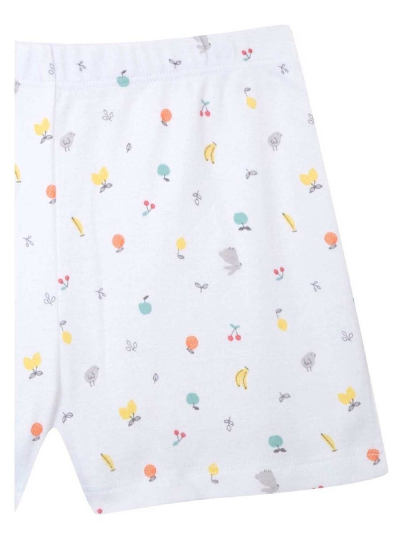 Pyjama Imprimé Oeko-tex 'miniman' Blanc - Kiabi