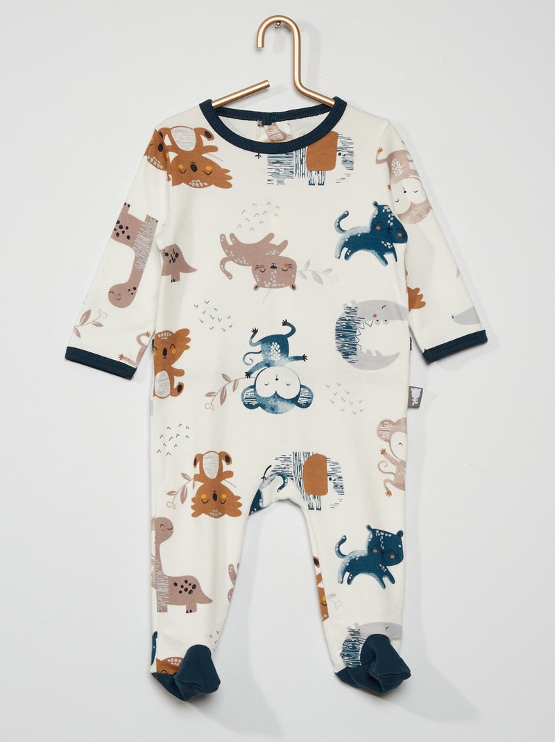Pyjama imprimé 'petit béguin' écru - Kiabi
