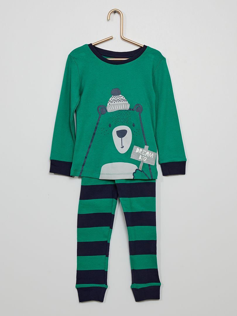 Pyjama imprimé vert - Kiabi