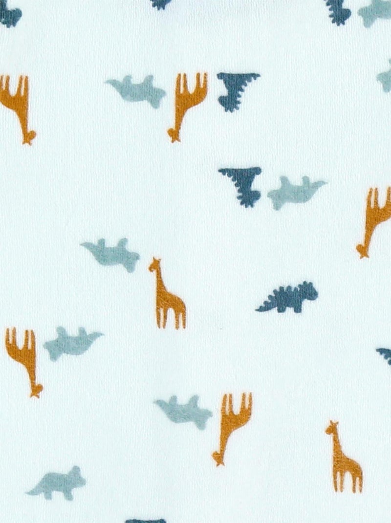Pyjama imprimés dinosaures en velours, Noukie's Blanc - Kiabi