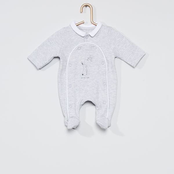 Pyjama Interlock Eco Concu Bebe Fille Gris Kiabi 9 00