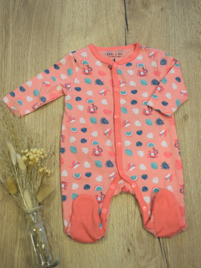 Pyjama Jersey 'cute Tropical''doo&bo' Rose - Kiabi