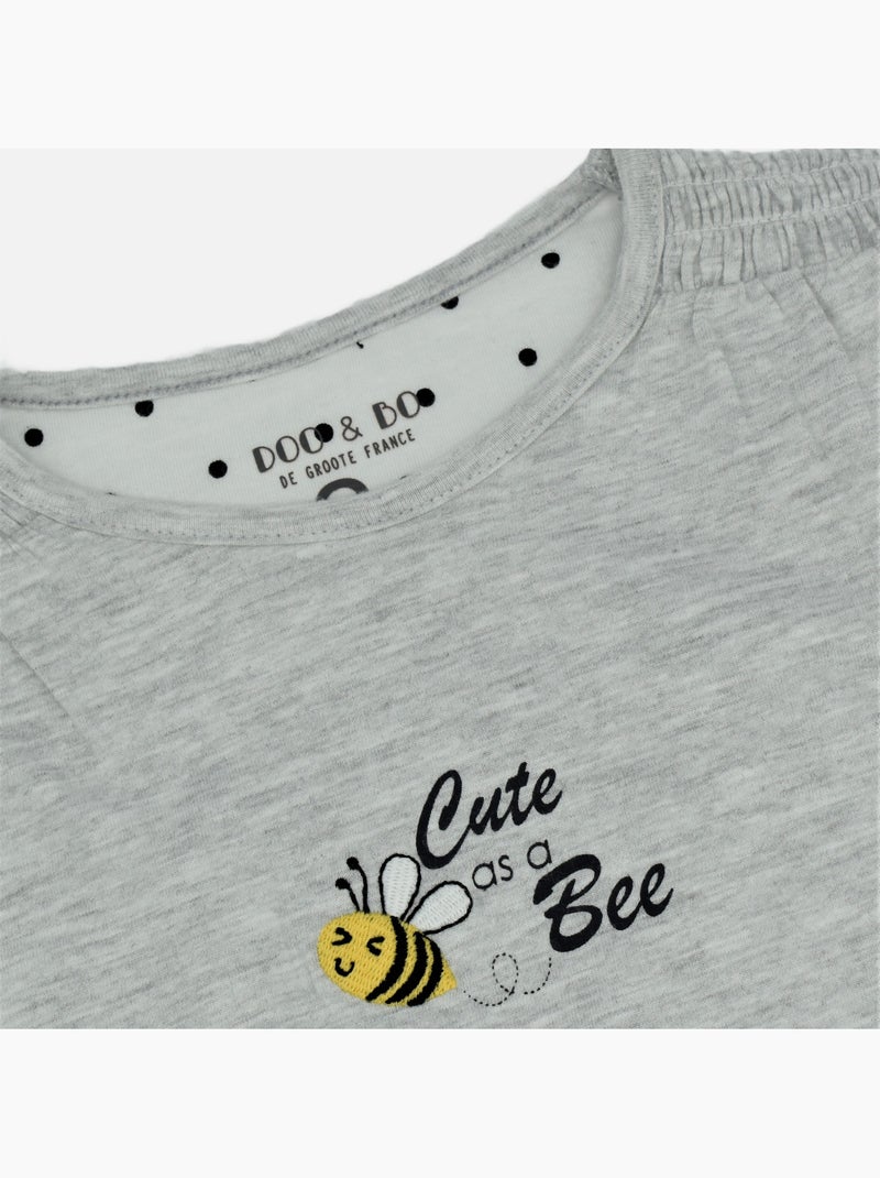 Pyjama Jersey 'demain''doo&bo' Gris - Kiabi