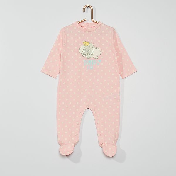 Pyjama Jersey Dumbo Bebe Fille Rose Kiabi 12 00