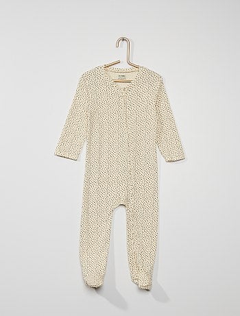 Pyjama Velours Jersey Pyjama Bebe Fille Beige Kiabi