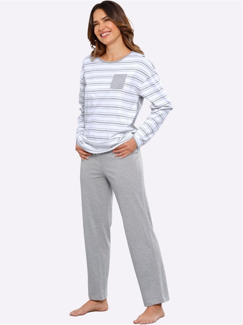 Pyjama Jersey Fin - Taille Standard - Moda Vilona - Kiabi Pyjama Jersey Fin - Taille Standard - Moda Vilona - Kiabi