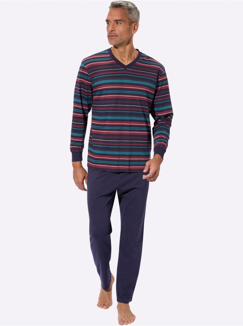 Pyjama Jersey Fin - Taille Standard - Moda Vilona Bleu Bleu marine - Kiabi