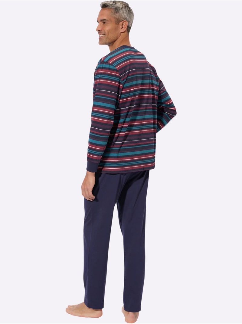 Pyjama Jersey Fin - Taille Standard - Moda Vilona Bleu Bleu marine - Kiabi