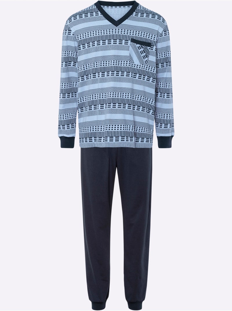 Pyjama Jersey Fin - Taille Standard - Moda Vilona Bleu clair - Kiabi