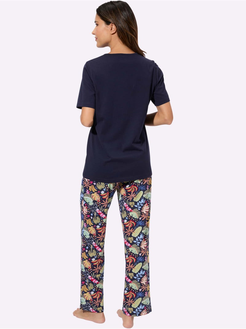 Pyjama Jersey Fin - Taille Standard - Moda Vilona Bleu marine - Kiabi