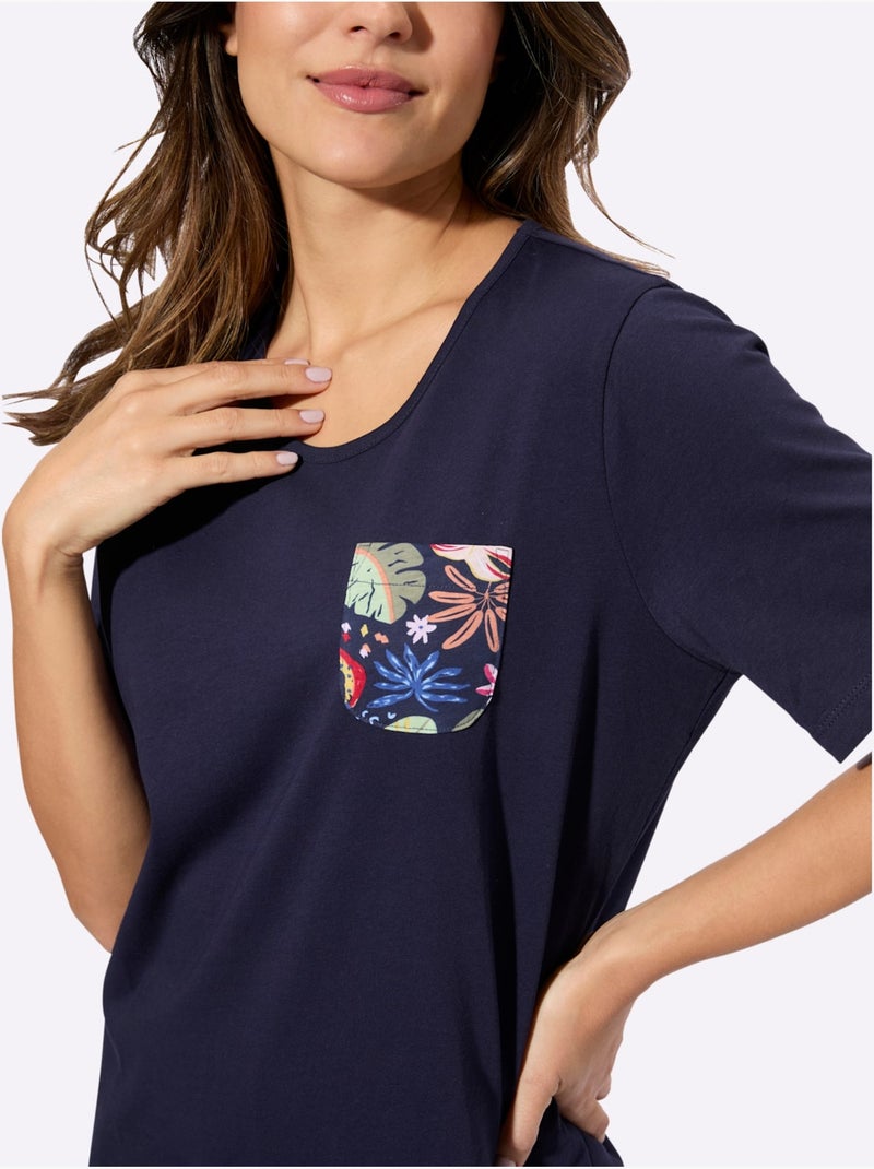 Pyjama Jersey Fin - Taille Standard - Moda Vilona Bleu marine - Kiabi