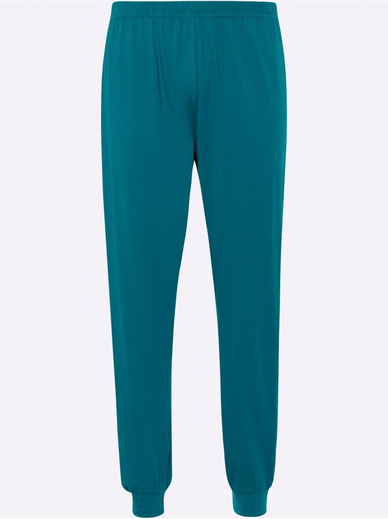 Pyjama Jersey Fin - Taille Standard - Moda Vilona Bleu Vert - Kiabi