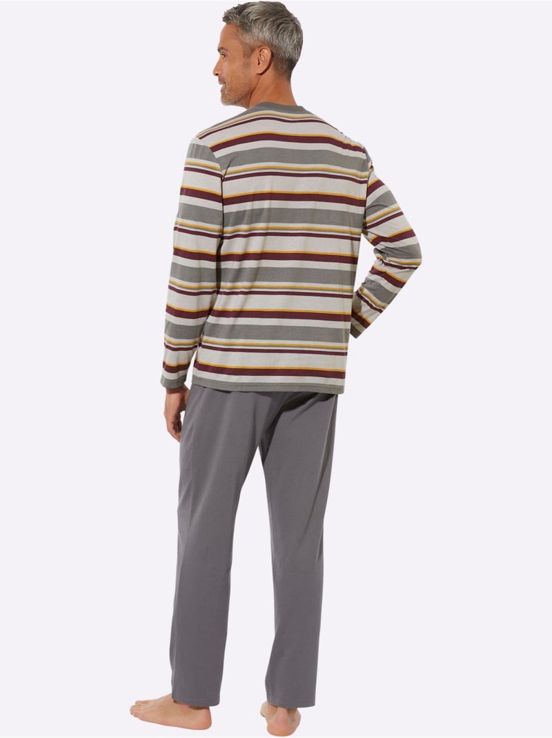 Pyjama Jersey Fin - Taille Standard - Moda Vilona Gris Gris clair - Kiabi
