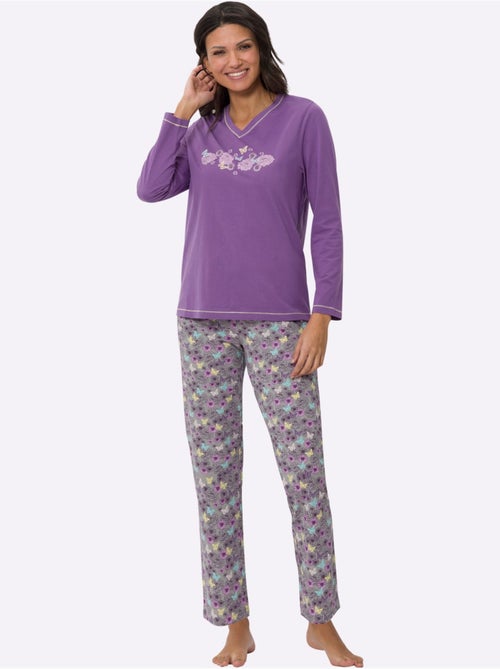 Pyjama Jersey Fin - Taille Standard - Moda Vilona - Kiabi Pyjama Jersey Fin - Taille Standard - Moda Vilona - Kiabi