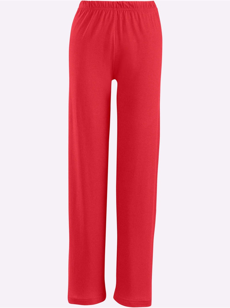 Pyjama jersey fin - taille standard - moda vilona Noir Rouge - Kiabi