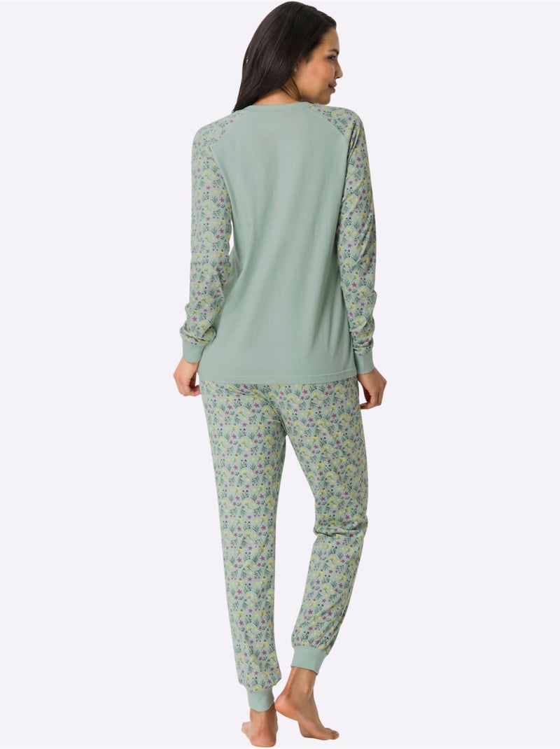 Pyjama Jersey Fin - Taille Standard - Moda Vilona Vert menthe - Kiabi