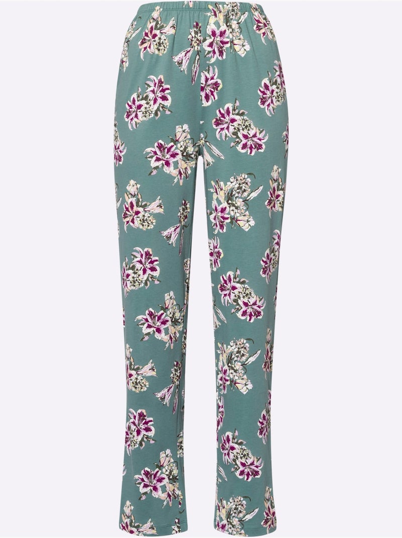 Pyjama Jersey Fin - Taille Standard - Moda Vilona Vert - Kiabi