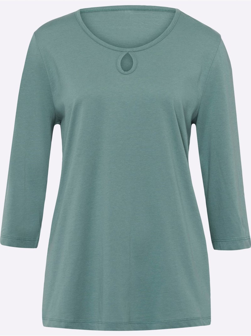 Pyjama Jersey Fin - Taille Standard - Moda Vilona Vert - Kiabi
