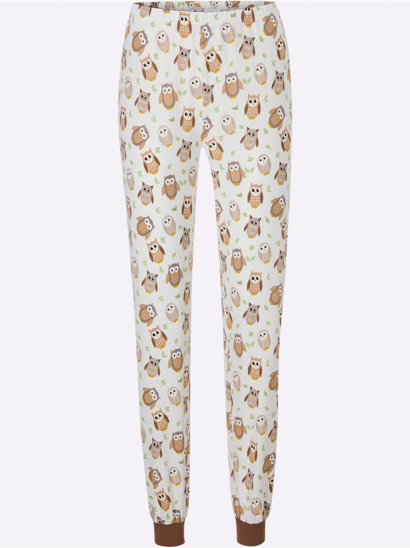 Pyjama Jersey Fin - Taille Standard - Witt Blanc Marron - Kiabi