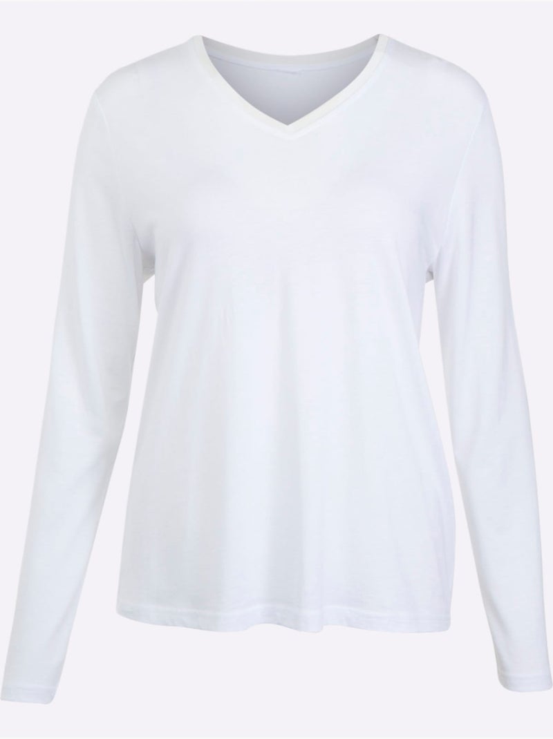 Pyjama Jersey Fin - Taille Standard - Witt Blanc Noir - Kiabi