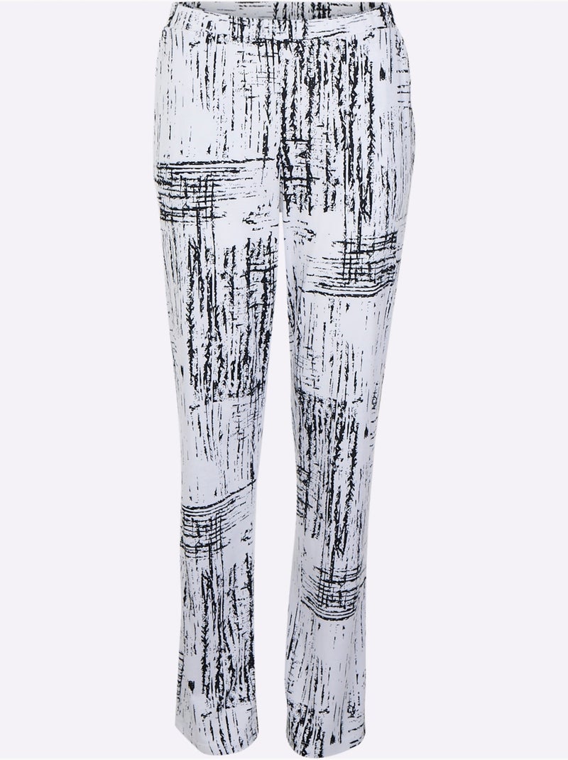 Pyjama Jersey Fin - Taille Standard - Witt Blanc Noir - Kiabi