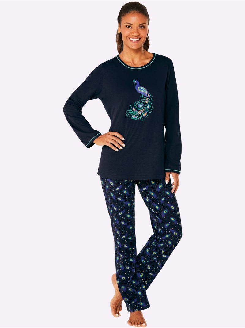 Pyjama Jersey Fin - Taille Standard - Witt Bleu marine - Kiabi