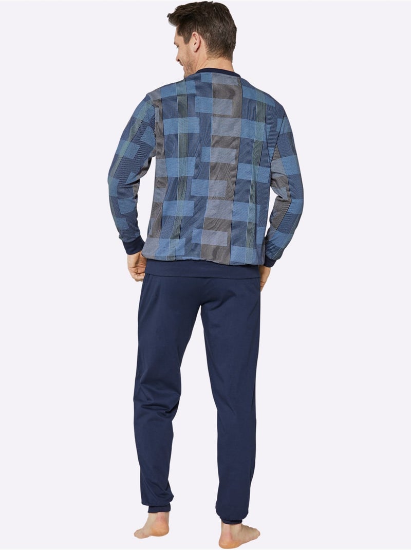 Pyjama Jersey Fin - Taille Standard - Witt Bleu marine - Kiabi