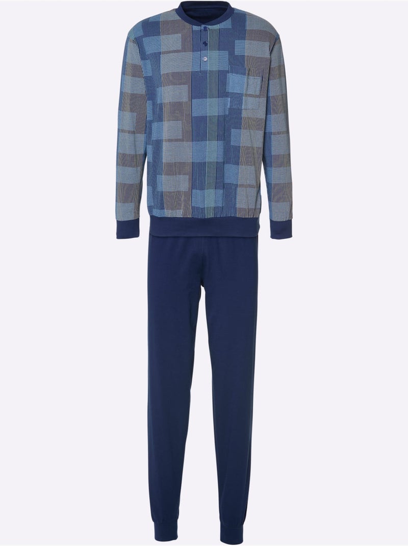 Pyjama Jersey Fin - Taille Standard - Witt Bleu marine - Kiabi