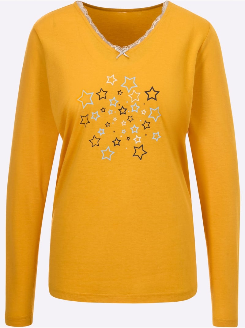 Pyjama Jersey Fin - Taille Standard - Witt Bleu Orange - Kiabi
