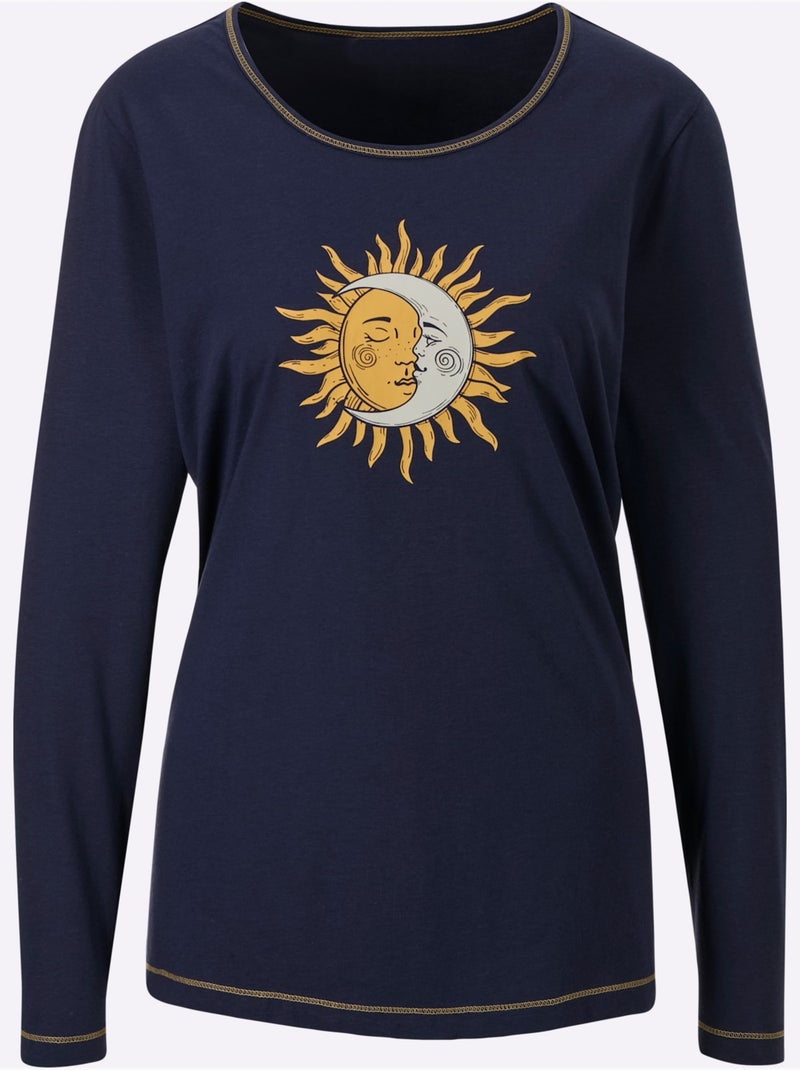 Pyjama Jersey Fin - Taille Standard - Witt Bleu Orange - Kiabi