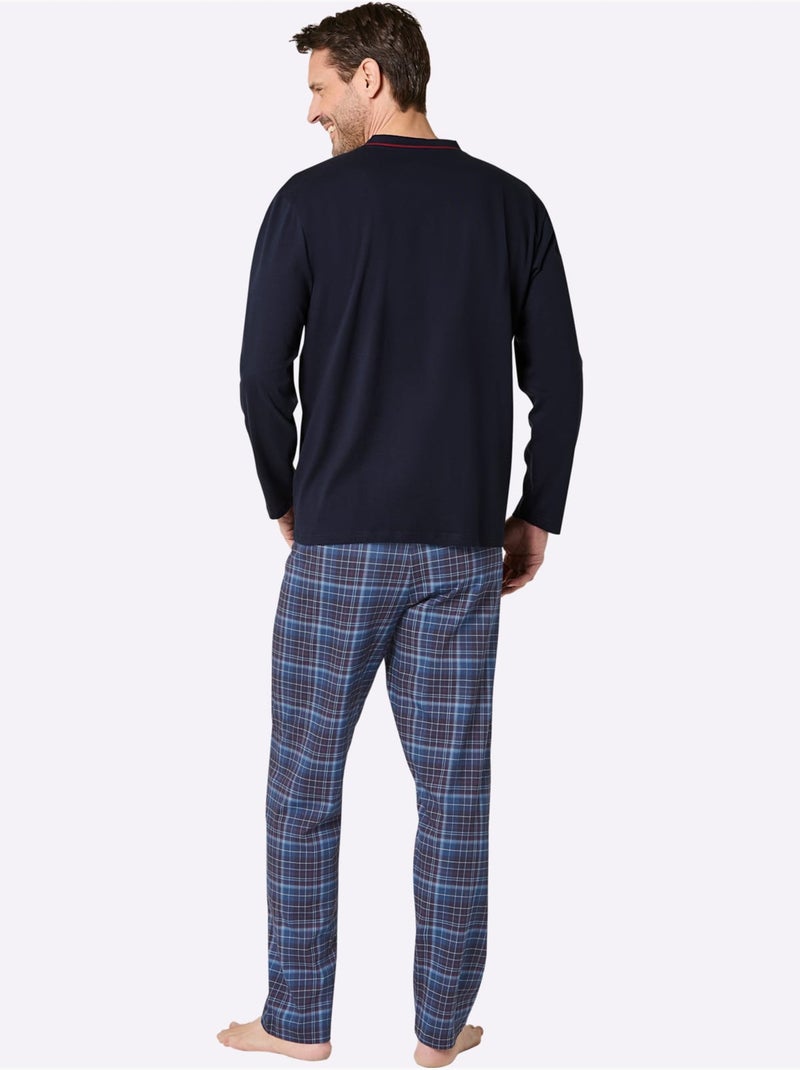 Pyjama Jersey Fin - Taille Standard - Witt Bleu Rouge - Kiabi