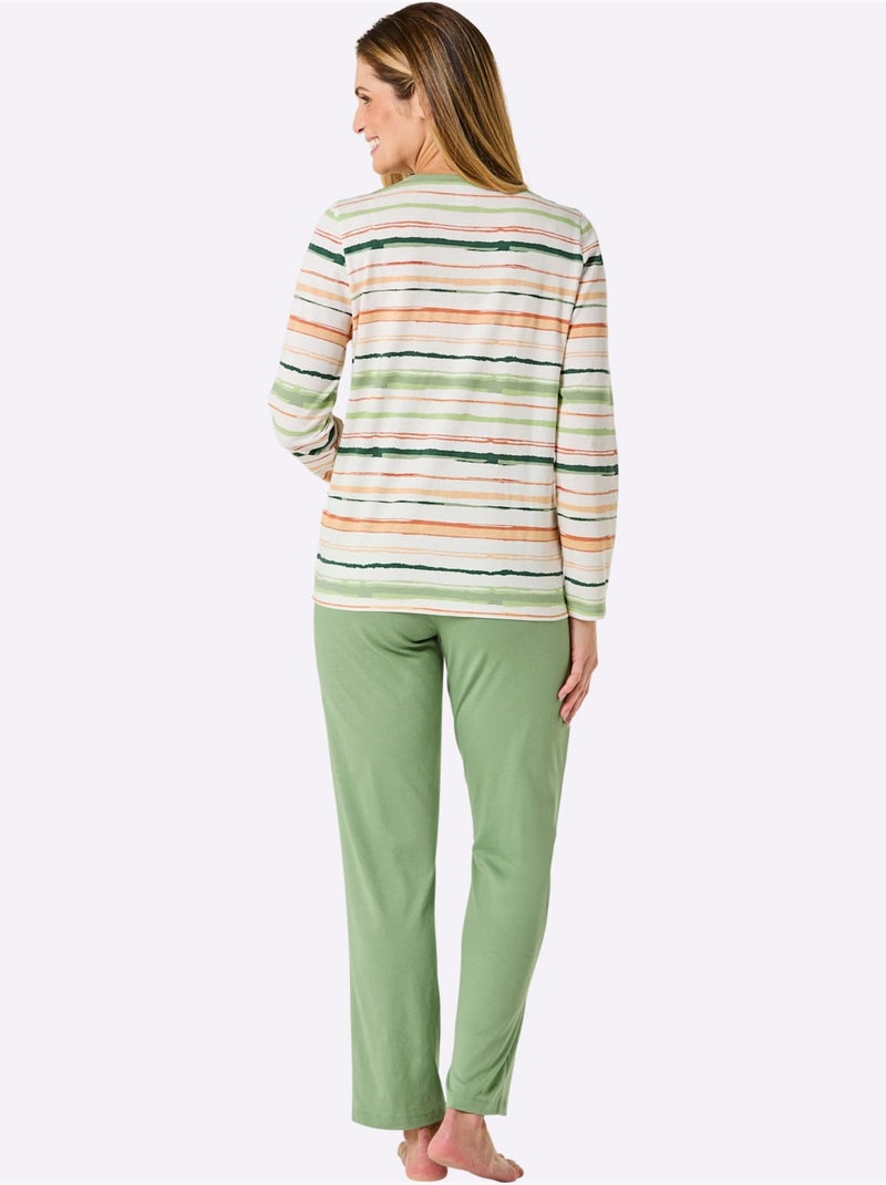 Pyjama Jersey Fin - Taille Standard - Witt Ecru - Kiabi