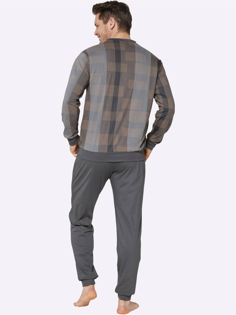 Pyjama Jersey Fin - Taille Standard - Witt Gris - Kiabi