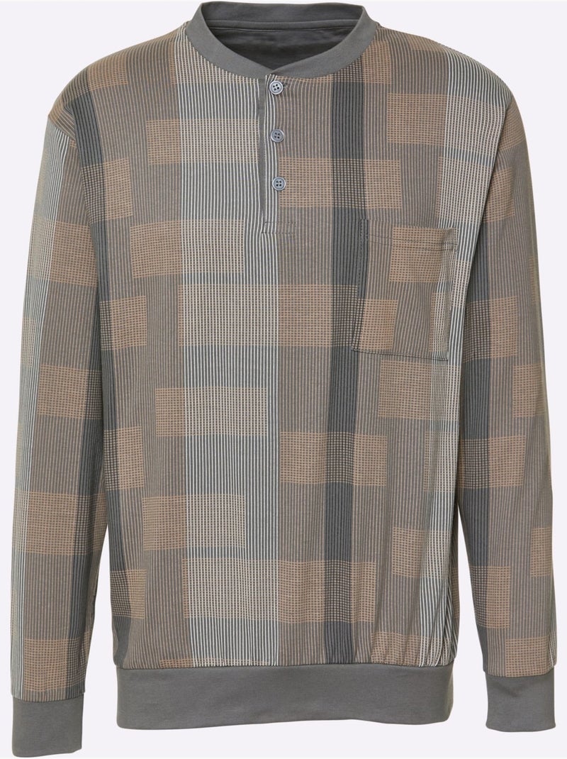 Pyjama Jersey Fin - Taille Standard - Witt Gris - Kiabi