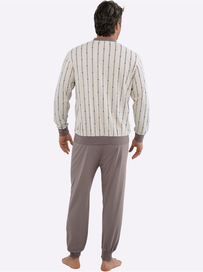 Pyjama Jersey Fin - Taille Standard - Witt Marron - Kiabi
