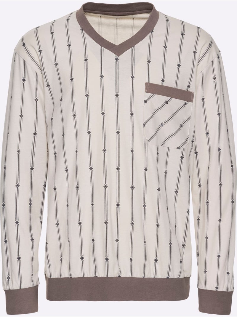 Pyjama Jersey Fin - Taille Standard - Witt Marron - Kiabi