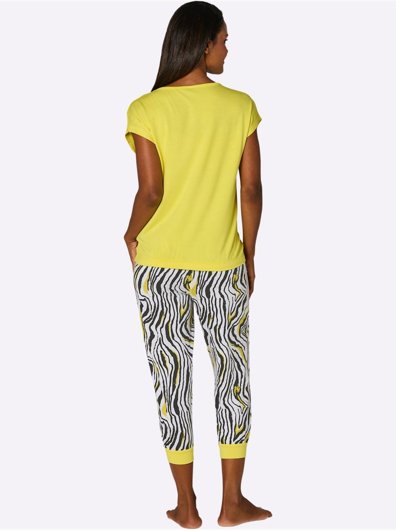 Pyjama Jersey Fin - Taille Standard - Witt Noir Vert - Kiabi
