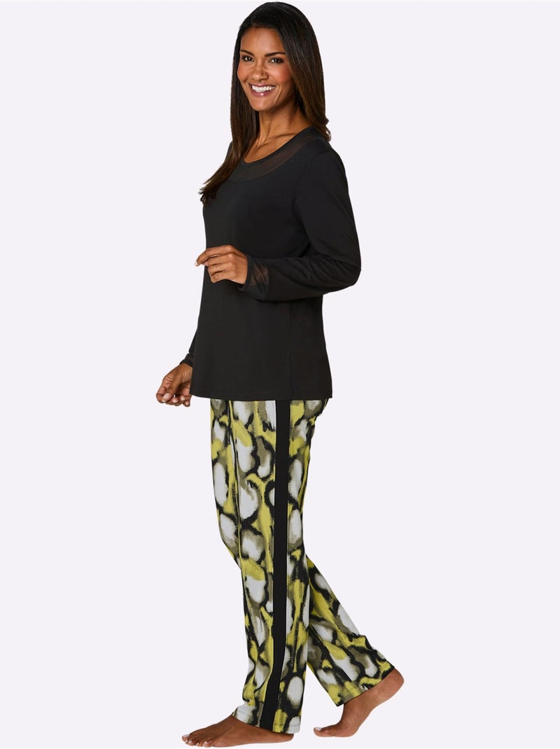Pyjama Jersey Fin - Taille Standard - Witt Noir Vert - Kiabi
