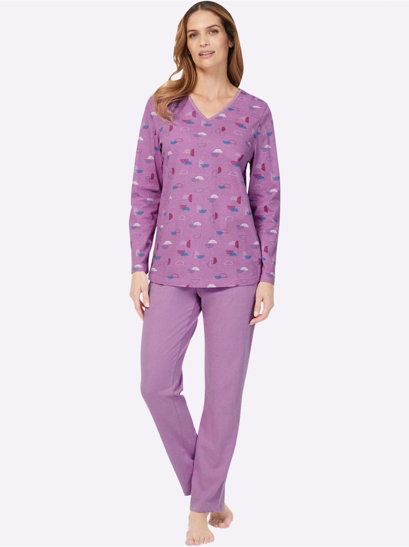 Pyjama jersey fin - taille standard - witt Rose - Kiabi