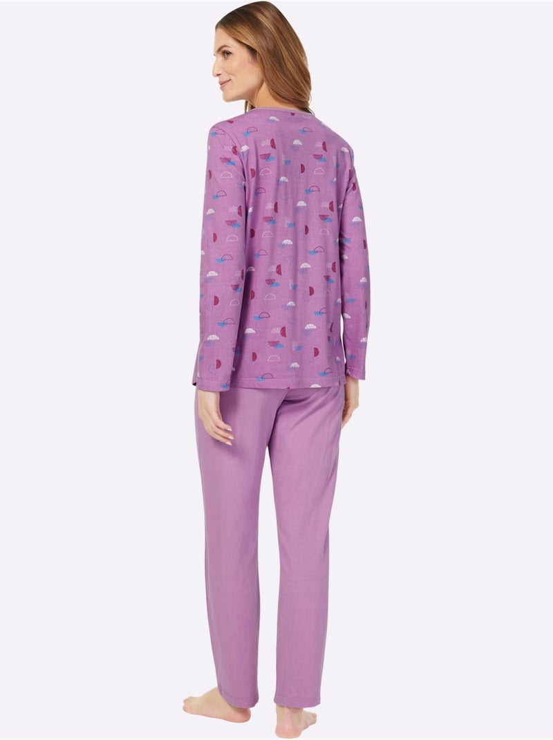 Pyjama jersey fin - taille standard - witt Rose - Kiabi