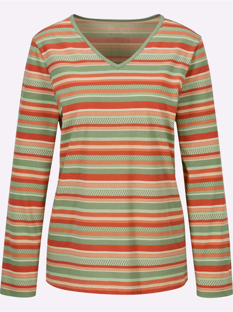 Pyjama Jersey Fin - Taille Standard - Witt Vert/Rouge - Kiabi