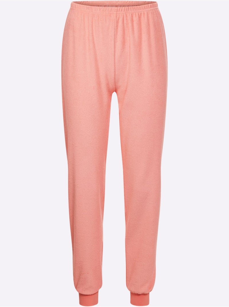 Pyjama jersey fin et éponge - taille standard - witt Abricot - Kiabi