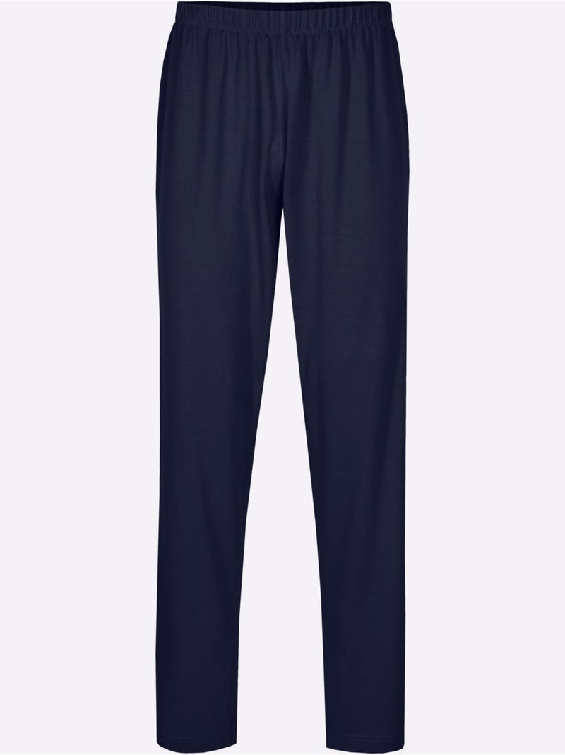 Pyjama Jersey Fin Et éponge - Taille Standard - Witt Bleu Bleu marine - Kiabi