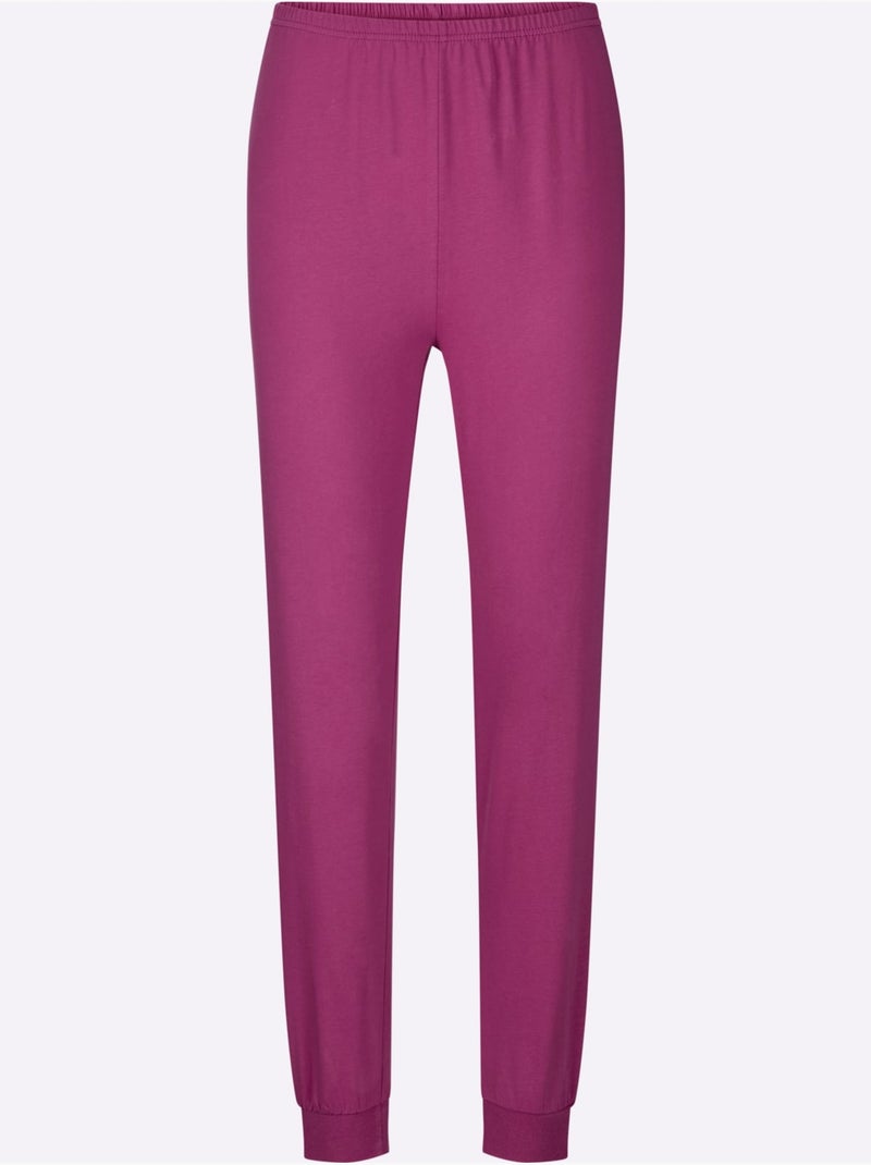 Pyjama jersey fin et éponge - taille standard - witt Bruyère/Menthe - Kiabi