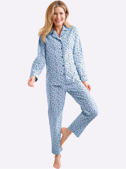 Pyjama jersey fin et flanelle - taille standard - witt - Kiabi Pyjama jersey fin et flanelle - taille standard - witt - Kiabi