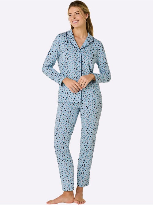 Pyjama jersey fin et flanelle - taille standard - witt - Kiabi Pyjama jersey fin et flanelle - taille standard - witt - Kiabi